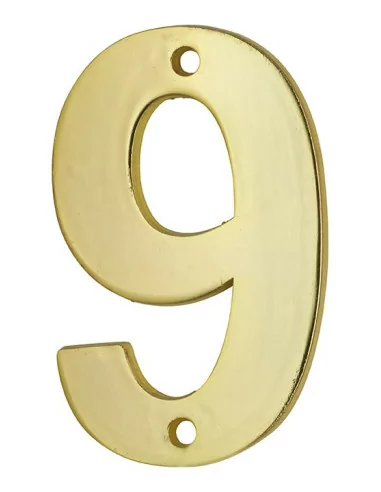 Chiffre 9 à visser Couleur Or hauteur 51mm - THIRARD