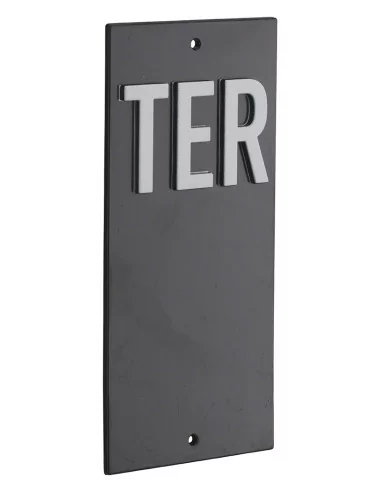 Plaque signalétique "TER" 56x130mm à  visser - THIRARD