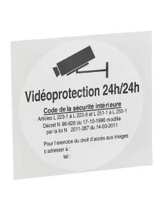 Plaque signalétique "VIDEOPROTECTION" 100x100mm avec adhésif - THIRARD