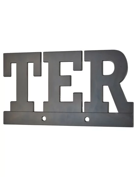 Plaque signalétique "TER" 80mm noir à visser - THIRARD