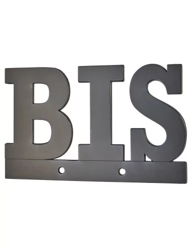 Plaque signalétique "BIS" 80mm noir à visser - THIRARD