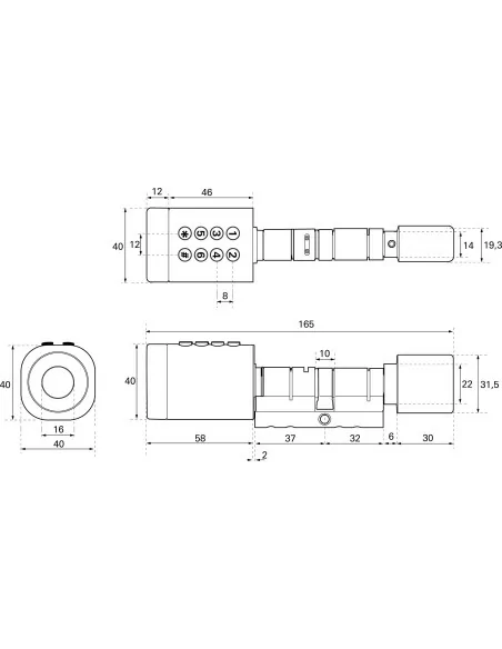 Cylindre Intelock STUDY ajustable - THIRARD