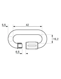 Lot de 2 maillons rapides Ø6mm 2