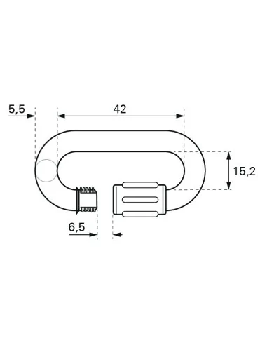 Lot de 2 maillons rapides Ø6mm Lot de 2 maillons rapides Ø6mm
