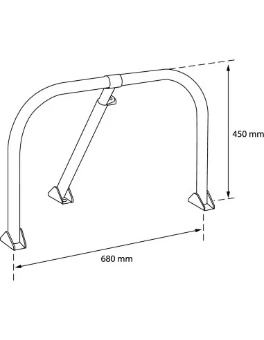 Barrière de parking rabattable - Fermeture par cadenas Barrière de parking rabattable - Fermeture par cadenas