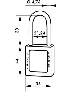 Cadenas de consignation ABS 38mm Ø 4,76mm marron - THIRARD 2