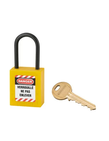 Cadenas de consignation ABS 38mm Ø 4,76mm jaune - THIRARD