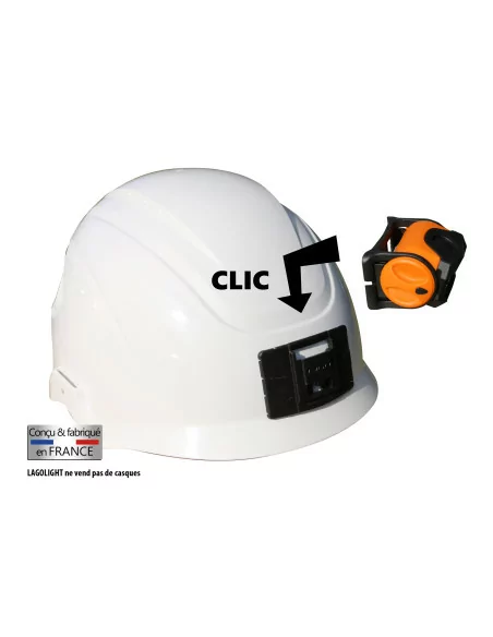 Platine adhésive pour fixation sur casque CLICAS - LAGOLIGHT