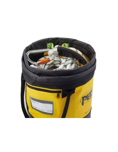 Sac auto portant 15 litres BUCKET - Jaune/Noir - PETZL Sac auto portant 15 litres BUCKET - Jaune/Noir - PETZL
