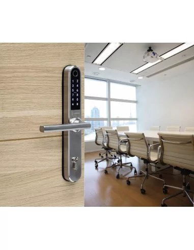 Poignée connectée Intelock MULTI - Entraxe 85mm, finition argent - INTELOCK Poignée connectée Intelock MULTI - Entraxe 85mm, finition argent - INTELOCK