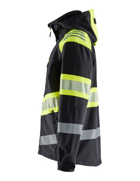Veste softshell Haute Visibilité 4494 - Noir/Jaune, Taille XXXXL - BLAKLADER