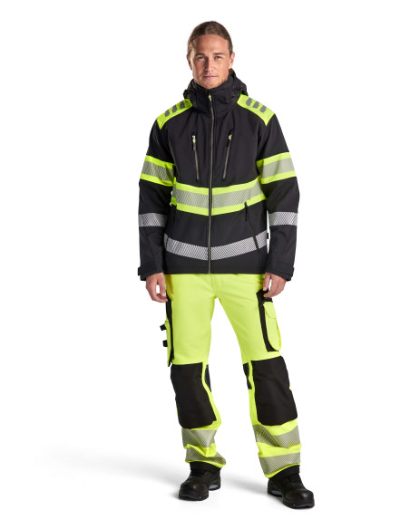 Veste softshell Haute Visibilité 4494 - Noir/Jaune, Taille XXXXL - BLAKLADER