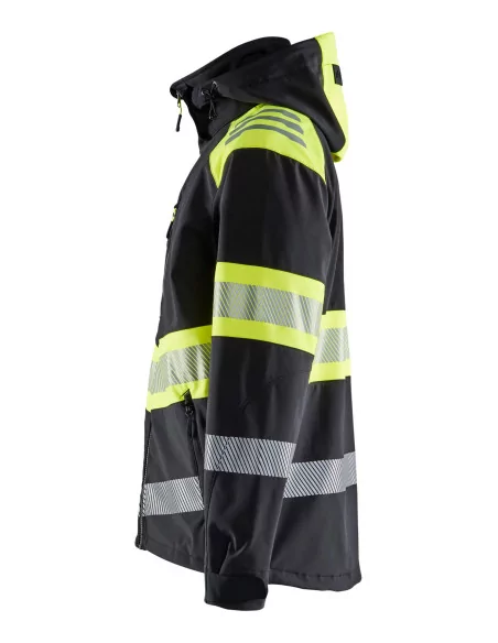 Veste softshell Haute Visibilité 4494 - Noir/Jaune Fluo, Taille XS - BLAKLADER