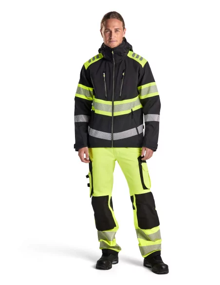 Veste softshell Haute Visibilité 4494 - Noir/Jaune Fluo, Taille XS - BLAKLADER