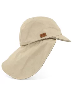 Casquette de protection avec protège nuque amovible - Anti UV, anti infrarouges, beige - SOWAY 2
