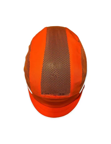 Casquette de protection AirStream - Orange, visière courte 3cm - SURFLEX