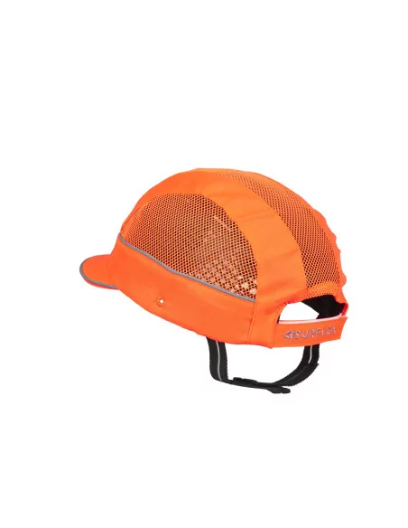Casquette de protection AirStream - Orange, visière courte 3cm - SURFLEX