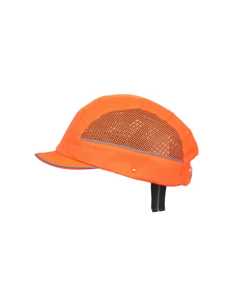 Casquette de protection AirStream - Orange, visière courte 3cm - SURFLEX