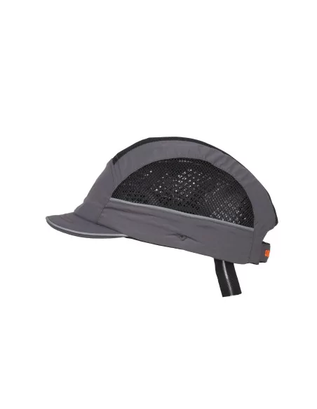Casquette de protection AirStream - Grise, visière courte 3cm - SURFLEX