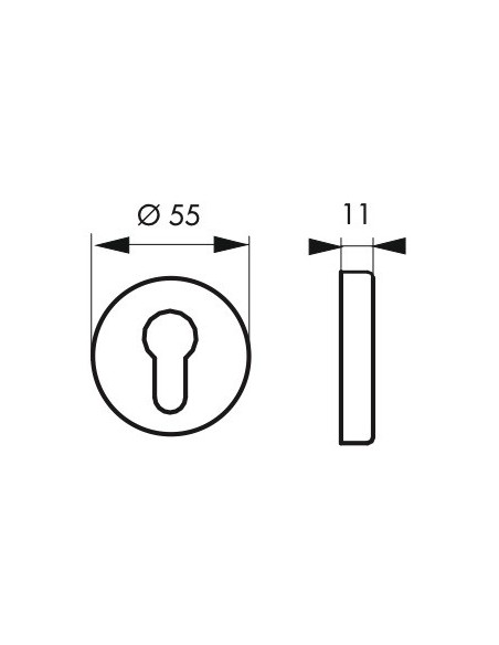 Paire de rosaces trou de cylindre - THIRARD