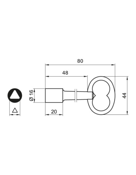 Clé à triangle 11mm EDF - COUILLET
