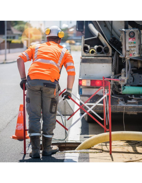 Barrière de sécurité métallique - Extensible, 1x1m - KROMM