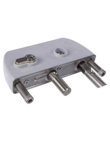 Serrure de portillon - Pour tube carré de 40mm, aluminium - LOCINOX Serrure de portillon - Pour tube carré de 40mm, aluminium - LOCINOX