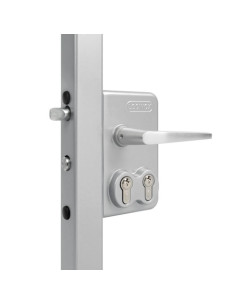 Serrure à double cylindre pour profil carré - Aluminium - LOCINOX