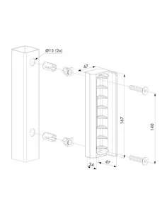 Gâche à visser pour portail universel - LOCINOX 2